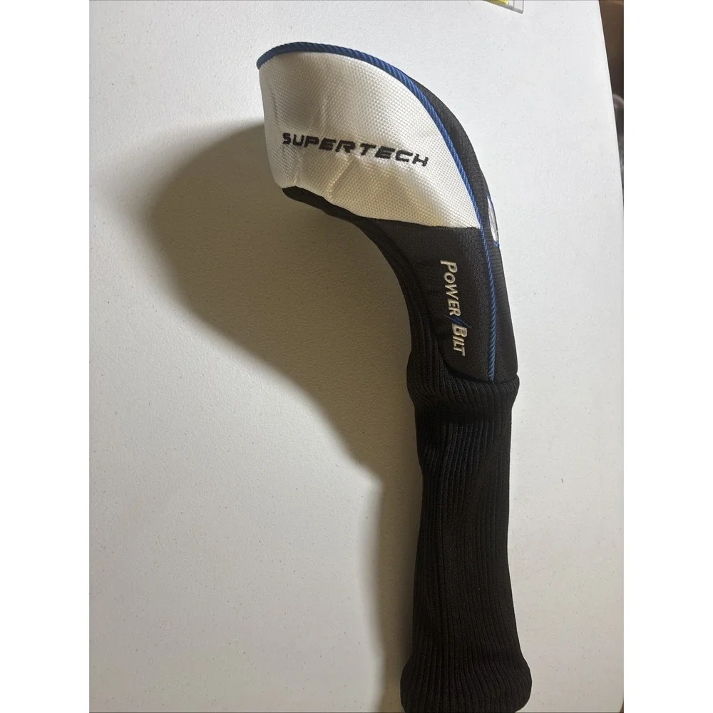 New TPS Power Bilt SuperTech 1 Driver Head Cover Black White Blue Free Shipping